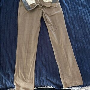 Old Navy Brown Plaid Dress Pants